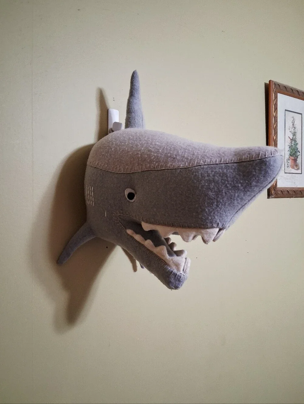 Pillowfort Gray Shark Head Plush Wall Hanging Decor 14